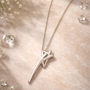 Tiffany & Co Sterling Silver Shooting Star Pendant Necklace Authentic